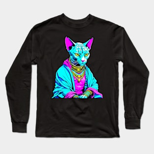 Sphynx cat Cyberpunk Long Sleeve T-Shirt